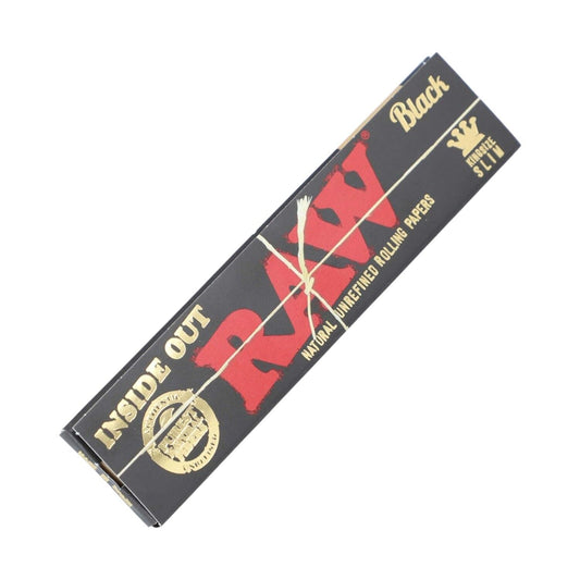 RAW Black Inside Out King Size Slim Rolling Papers for Backrolling