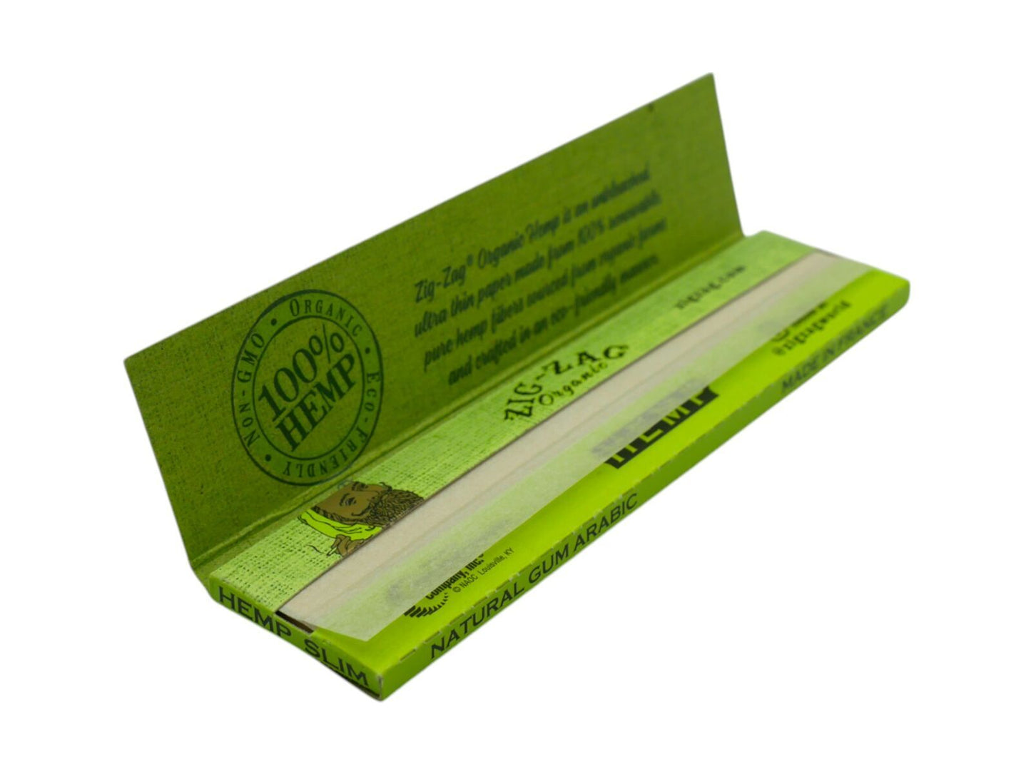 1 x ZIG ZAG Organic Hemp King Size Slim Rolling Papers Paper Cigarette