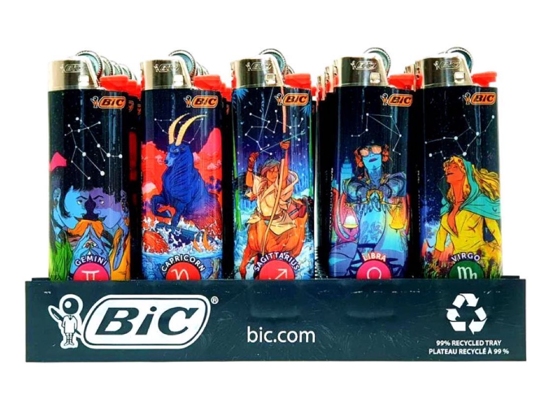 Box of 50 BIC Maxi Astrology Lighters (J26)
