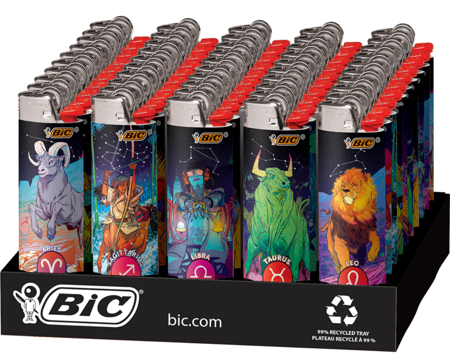 Box of 50 BIC Maxi Astrology Lighters (J26)
