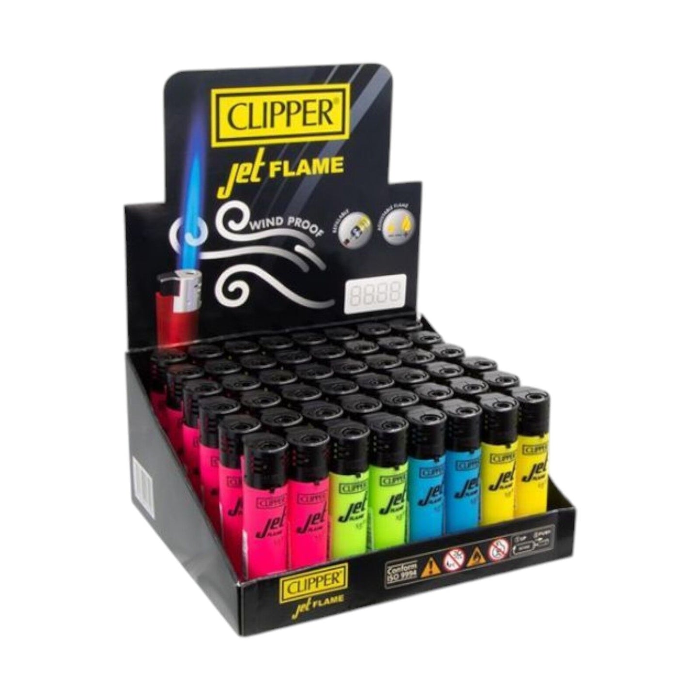 Box of 48 Clipper Soft Touch Jet Lighters