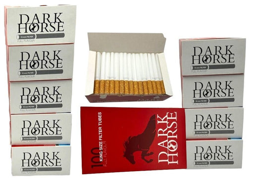 1200x Dark Horse King Size Red Full Flavour Filter Tubes