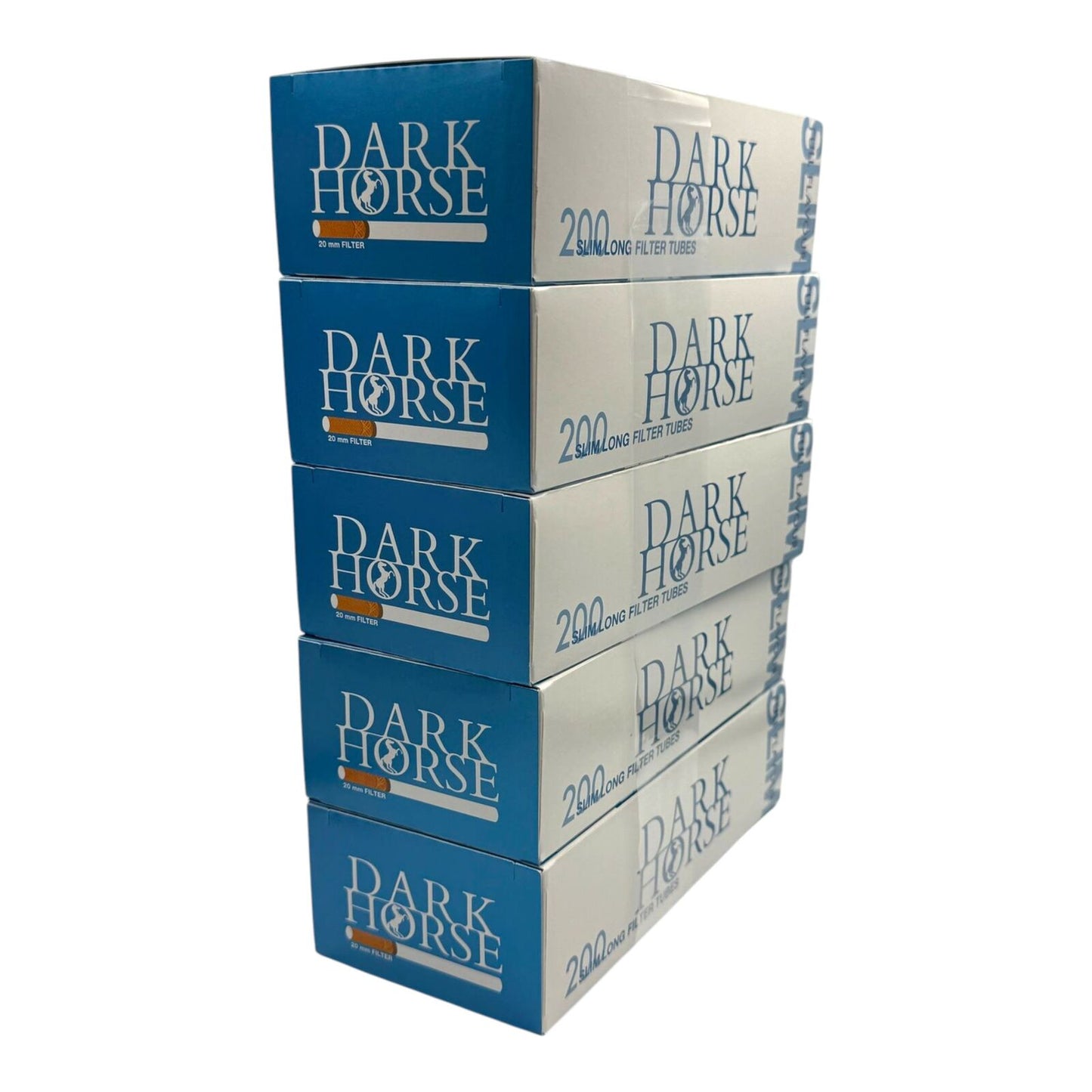 1000x Dark Horse White Slim 6.5mm Filter Tubes 20mm Filter