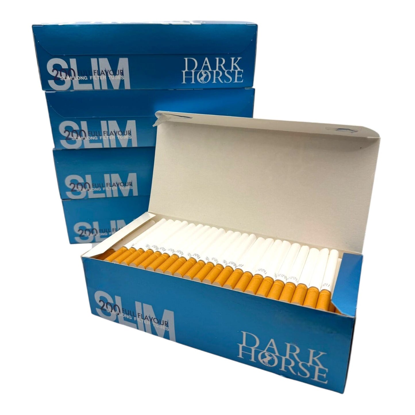 1000x Dark Horse White Slim 6.5mm Filter Tubes 20mm Filter