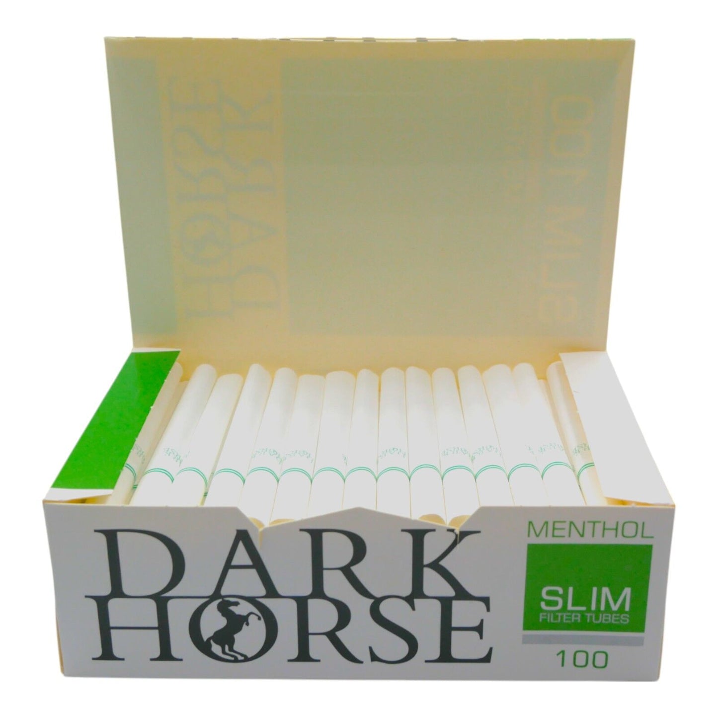 1000x Dark Horse Slim Menthol Filter Tubes Green Cigarette Tubes