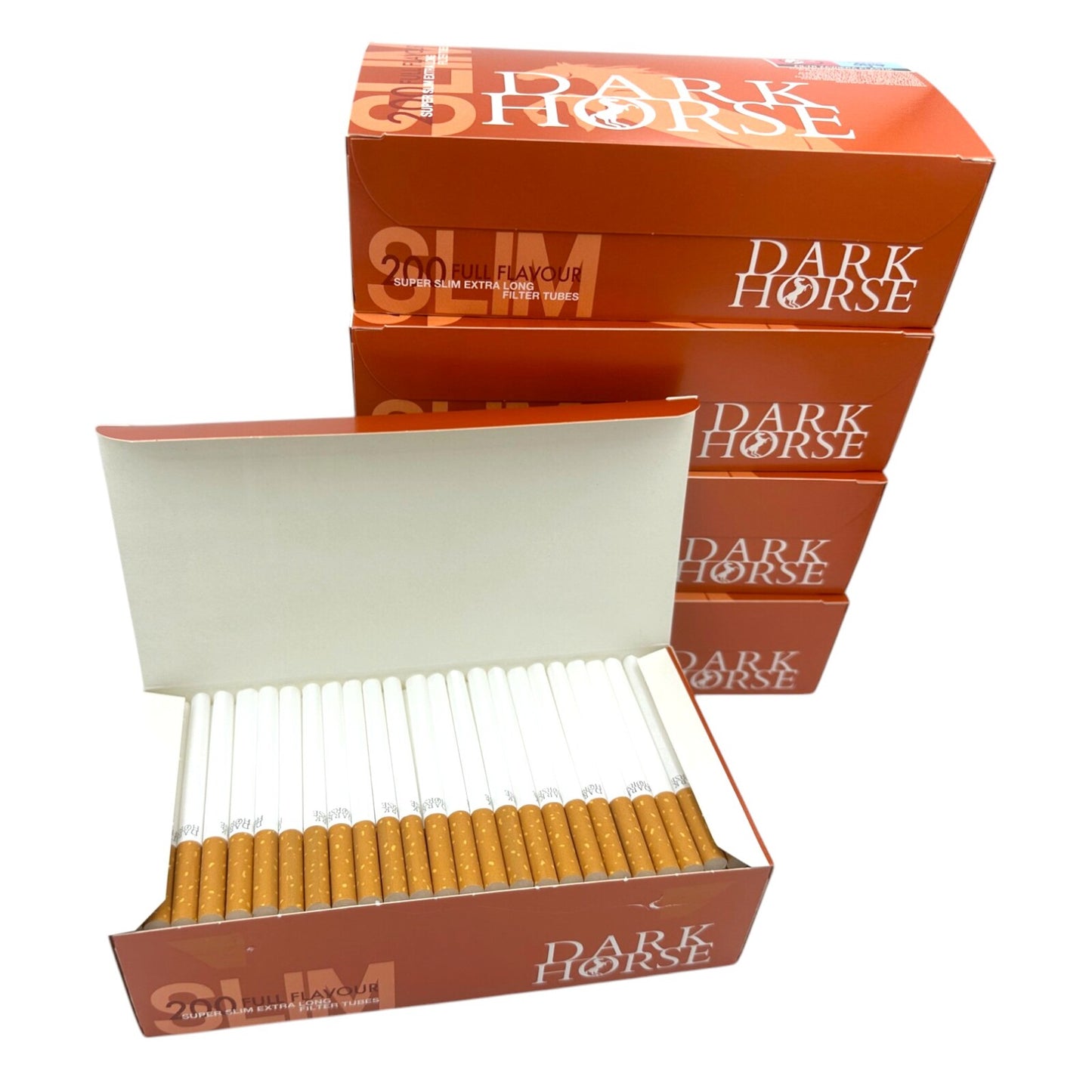 1000x Dark Horse Super Slim Filter Tubes Extra Long Tobacco Cigarette Tube