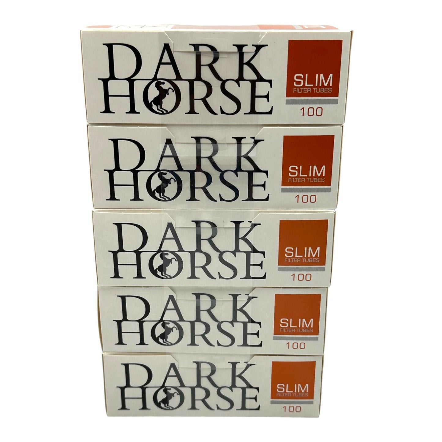 500x Dark Horse Slim Filter Tubes Regular Size Cork Orange