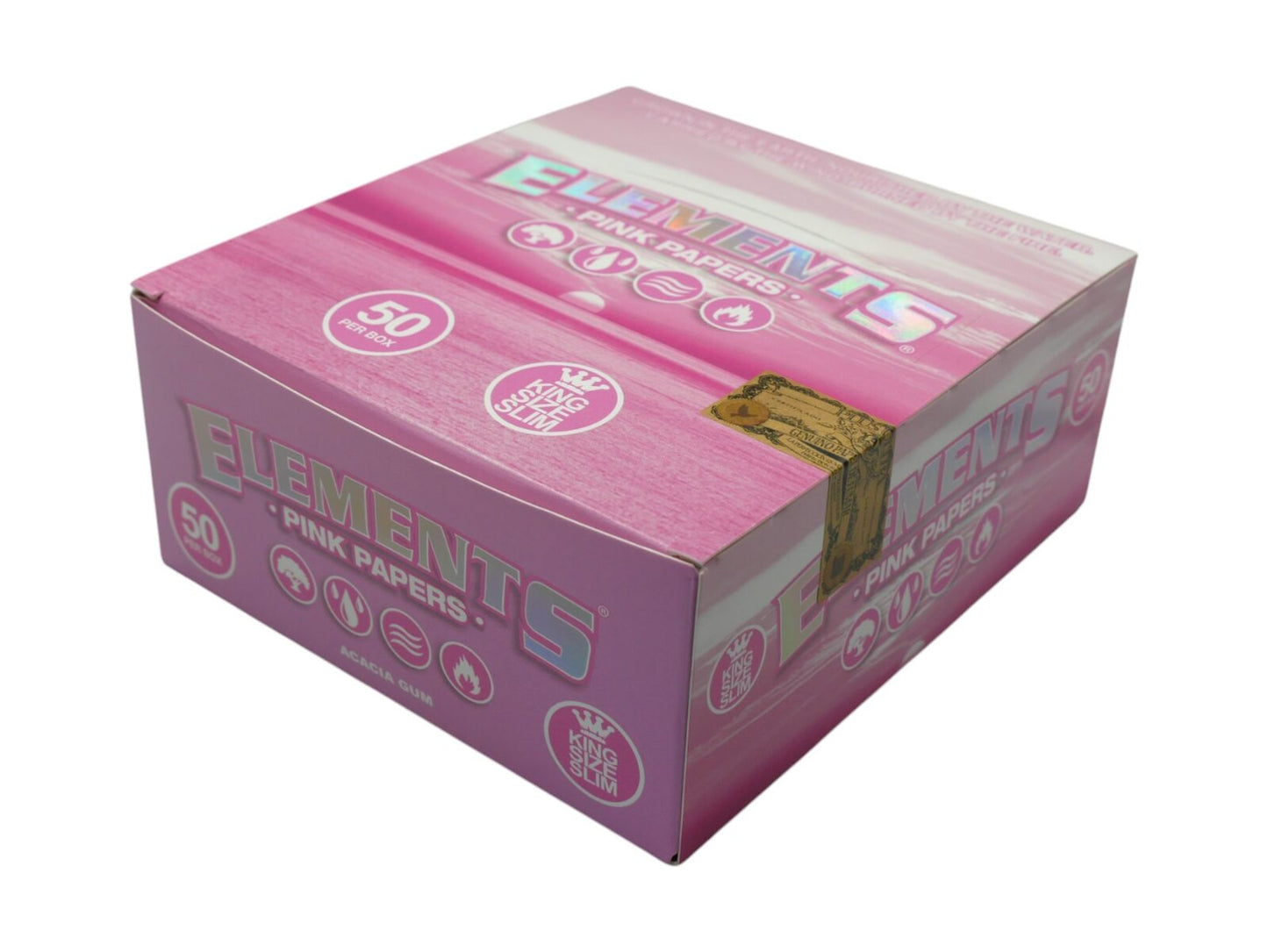 Box of Elements King Size Slim Pink Papers