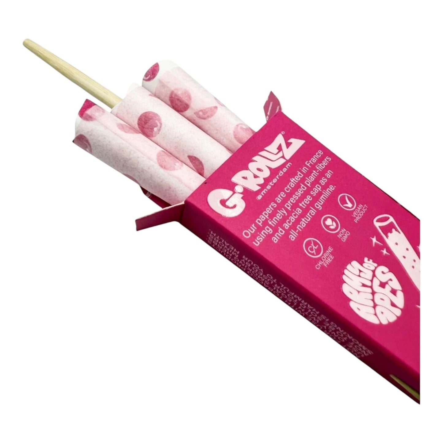 G Rollz Ape Bubble Gum King Size Pre Rolled Paper Cones 3 Pack Flavour