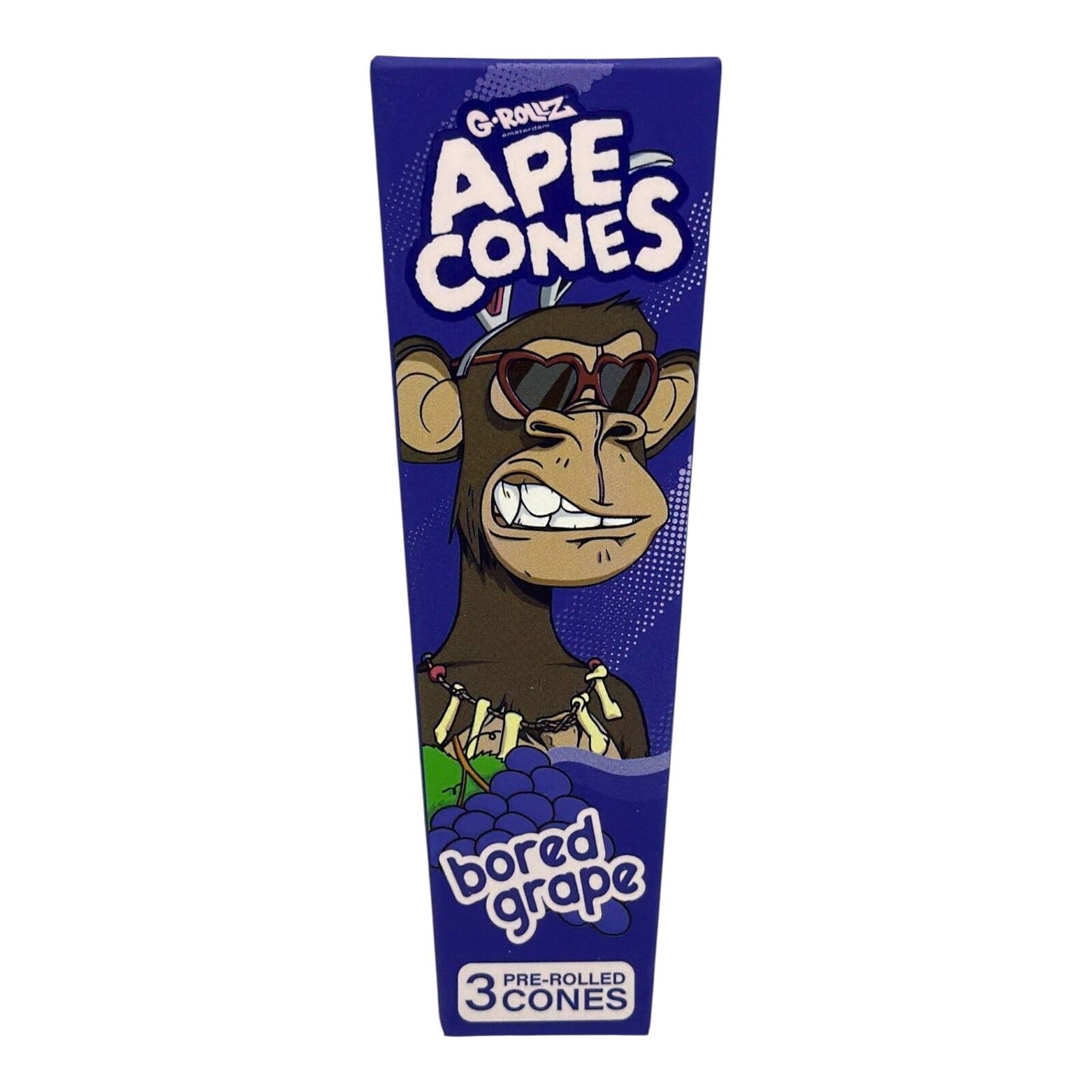 G Rollz Ape Bored Grape King Size Pre Rolled Paper Cones 3 Pack Flavour