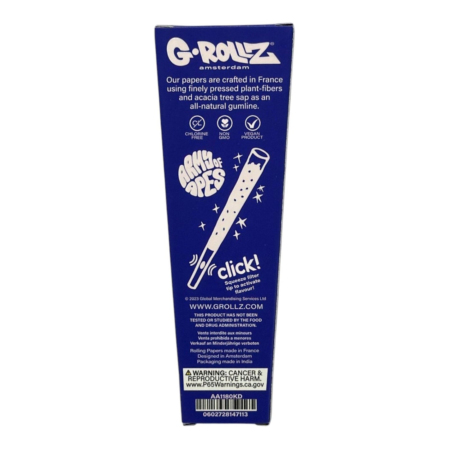 G Rollz Ape Bored Grape King Size Pre Rolled Paper Cones 3 Pack Flavour