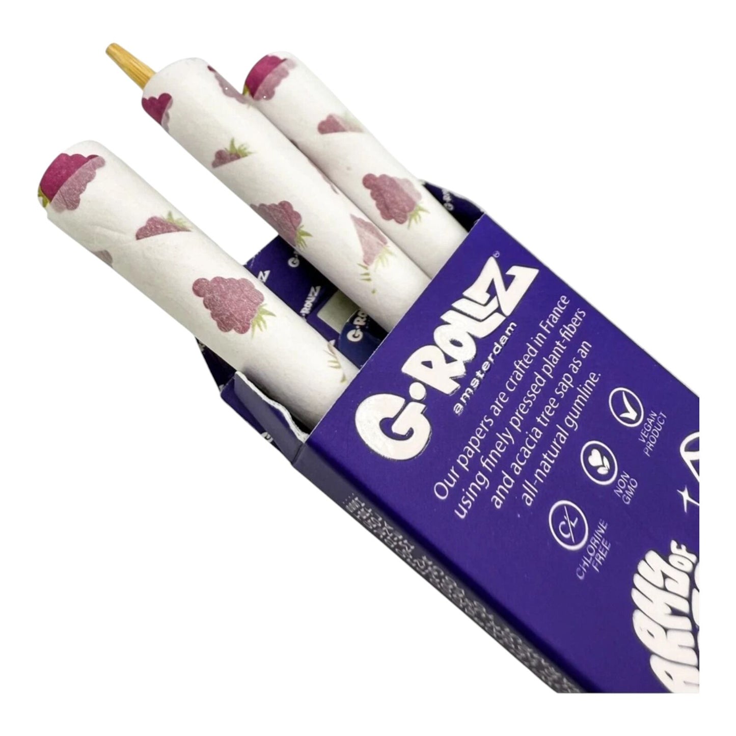 G Rollz Ape Bored Grape King Size Pre Rolled Paper Cones 3 Pack Flavour