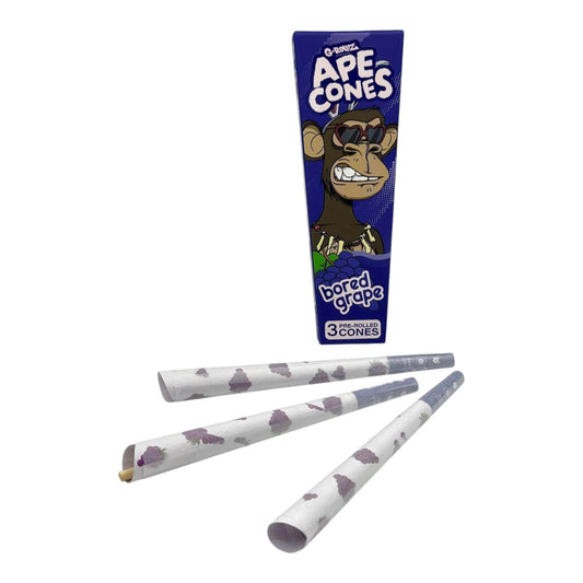 G Rollz Ape Bored Grape King Size Pre Rolled Paper Cones 3 Pack Flavour
