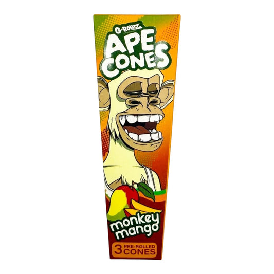 G Rollz Ape Monkey Mango King Size Pre Rolled Paper Cones 3 Pack Flavour