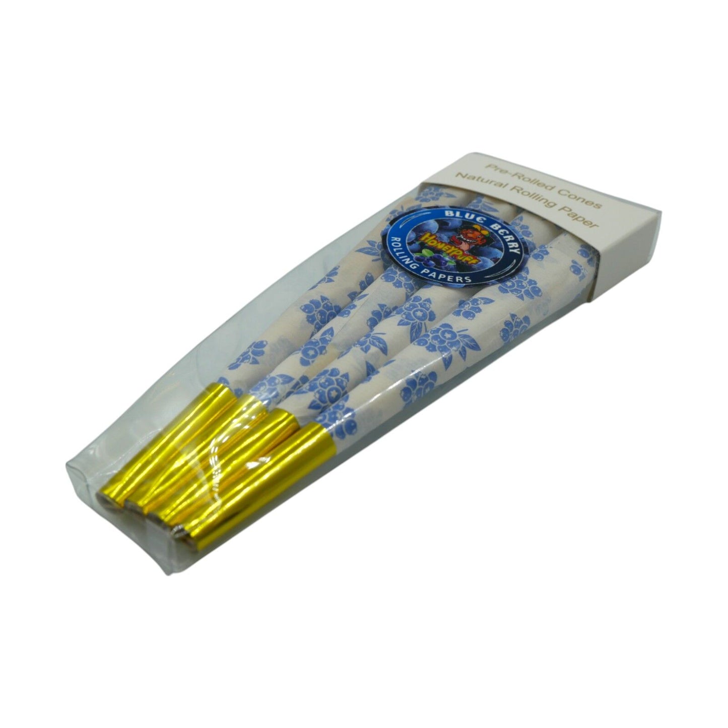 Honeypuff Blueberry King Size Classic Pre Rolled Cones Rolling Paper - 8 Cones