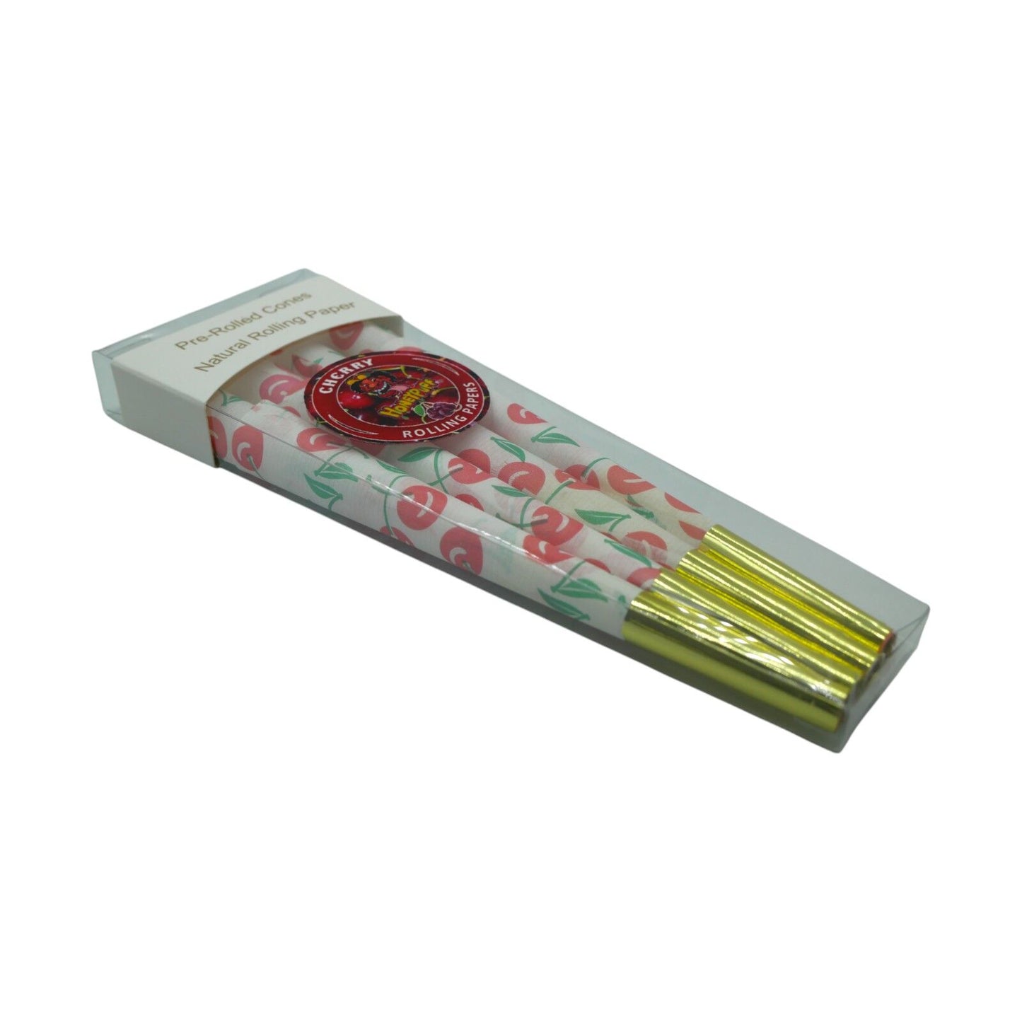 Honeypuff Cherry King Size Classic Pre Rolled Cones Rolling Paper - 8 Cones