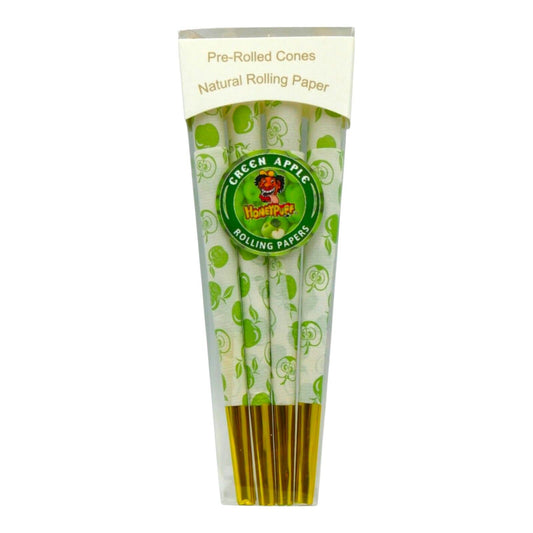 Honeypuff Green Apple King Size Classic Pre Rolled Cones Rolling Paper - 8 Cones