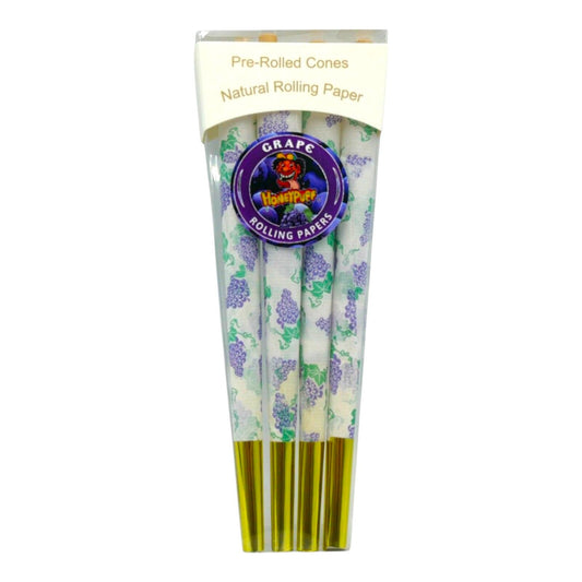 Honeypuff Grape King Size Classic Pre Rolled Cones Rolling Paper - 8 Cones