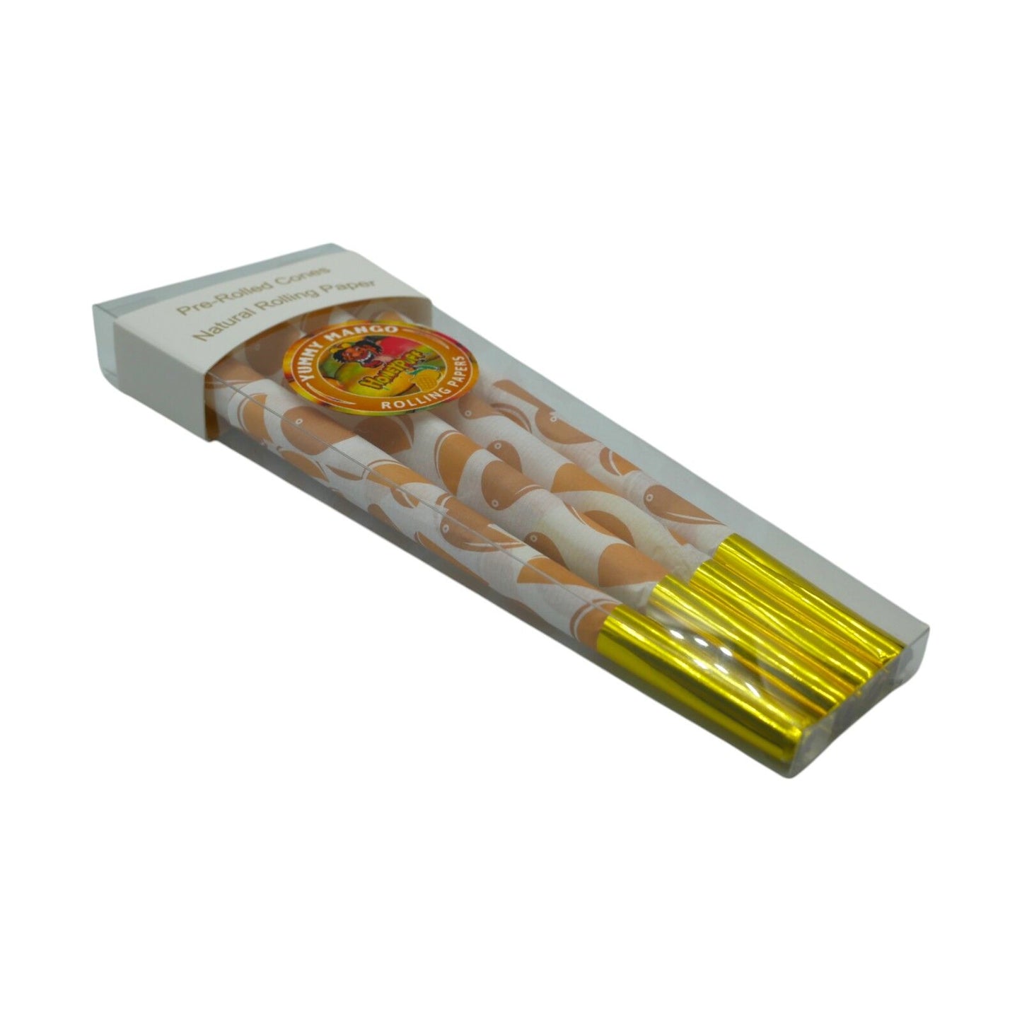 Honeypuff Mango King Size Classic Pre Rolled Cones Rolling Paper - 8 Cones
