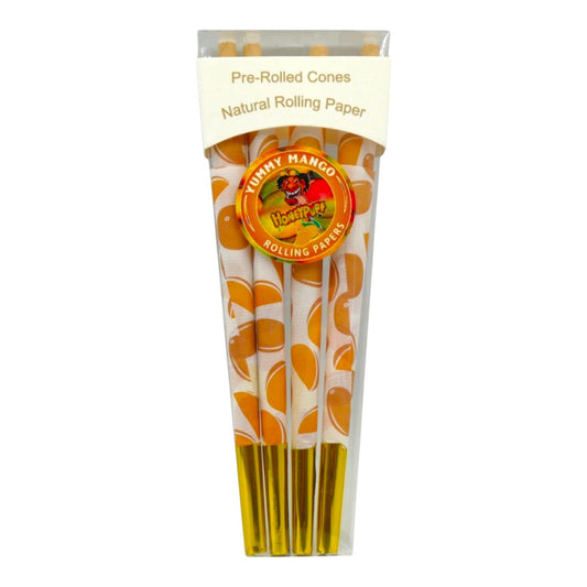 Honeypuff Mango King Size Classic Pre Rolled Cones Rolling Paper - 8 Cones