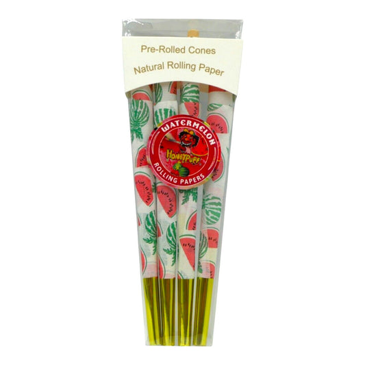 Honeypuff Watermelon King Size Classic Pre Rolled Cones Rolling Paper - 8 Cones