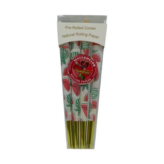 Honeypuff Watermelon King Size Classic Pre Rolled Cones Rolling Paper - 8 Cones