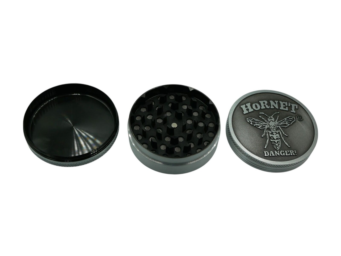 Hornet 3 Layer Metal Silver Grinder