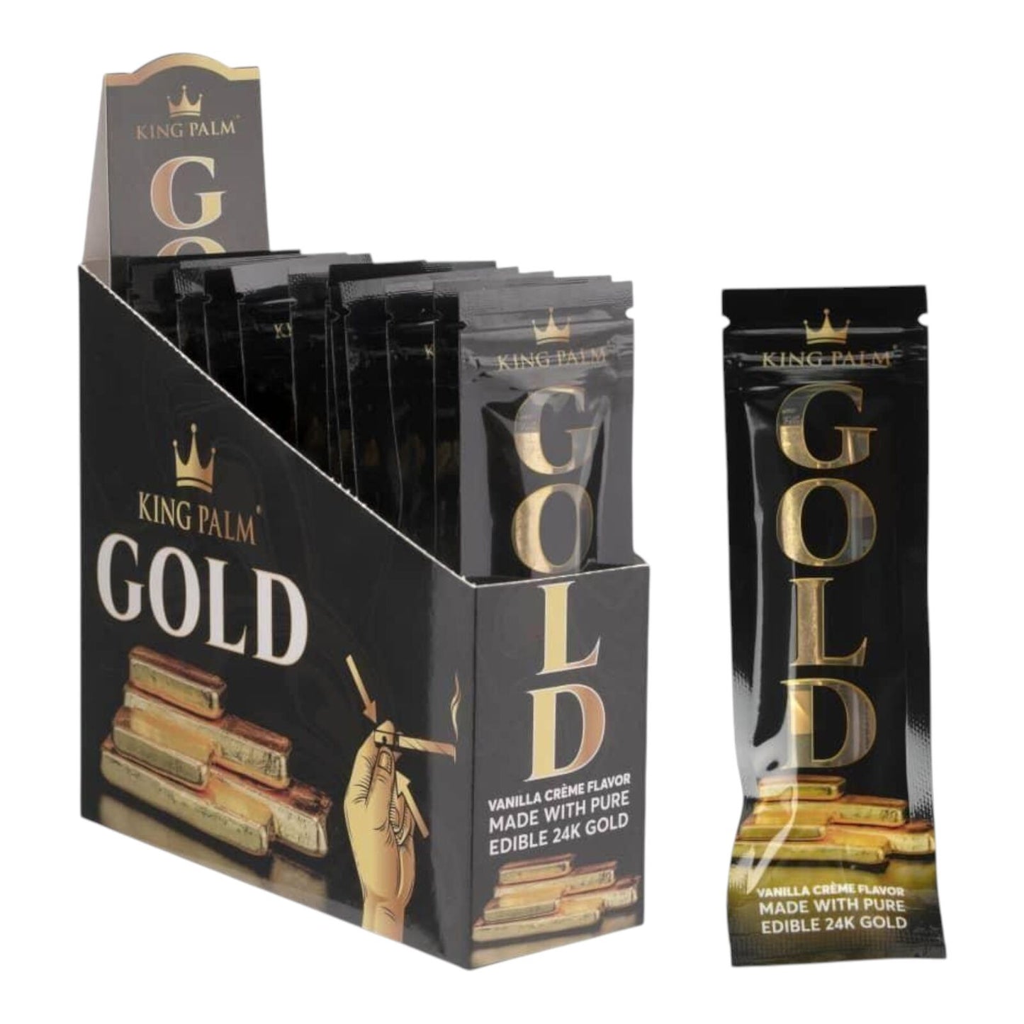 King Palm Gold Vanilla Cream Palm Leaf Wraps 1 Pack
