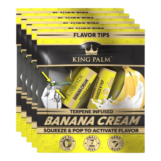 5 x King Palm Banana Cream Flavoured Filter Tips - 10 Tips Total