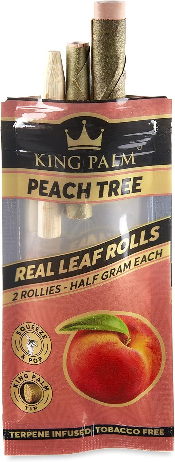King Palm Peach Tree Rolls - 2 Pack