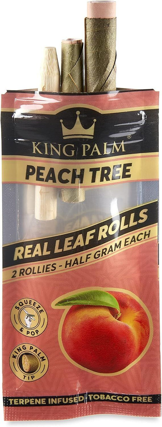 King Palm Peach Tree Rolls - 2 Pack