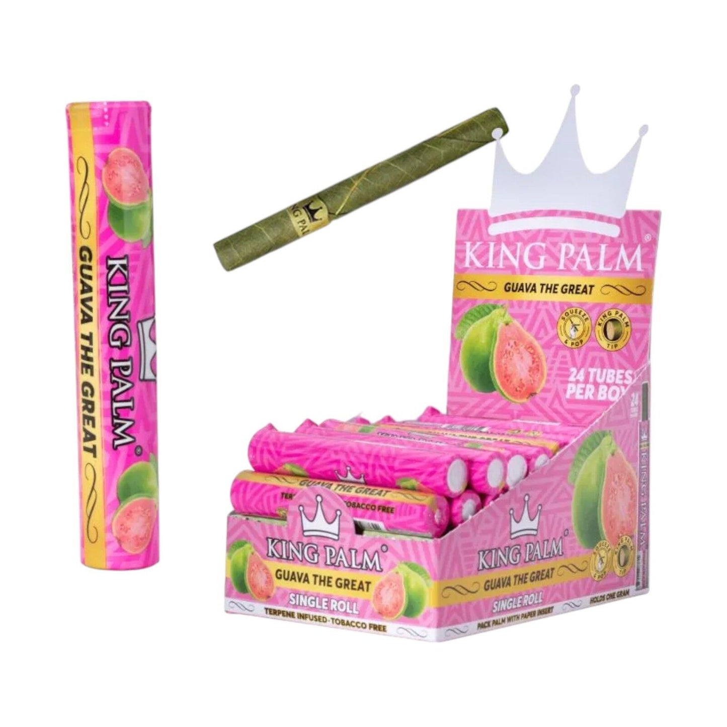 King Palm Guava The Great Flavoured Roll Smoking Tobacco Herbs - 1G