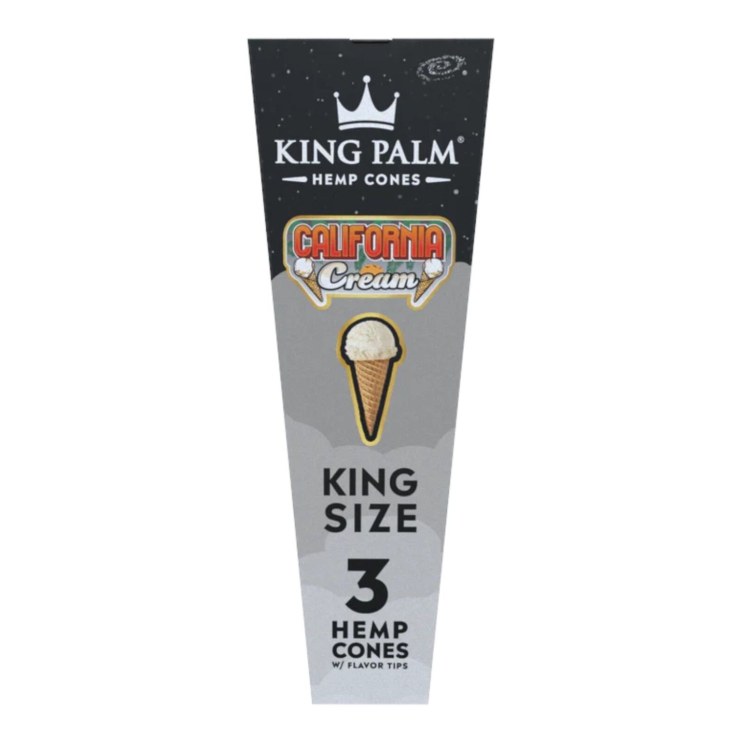 King Palm California Cream King Size Flavoured Cone - 3 Per Pack