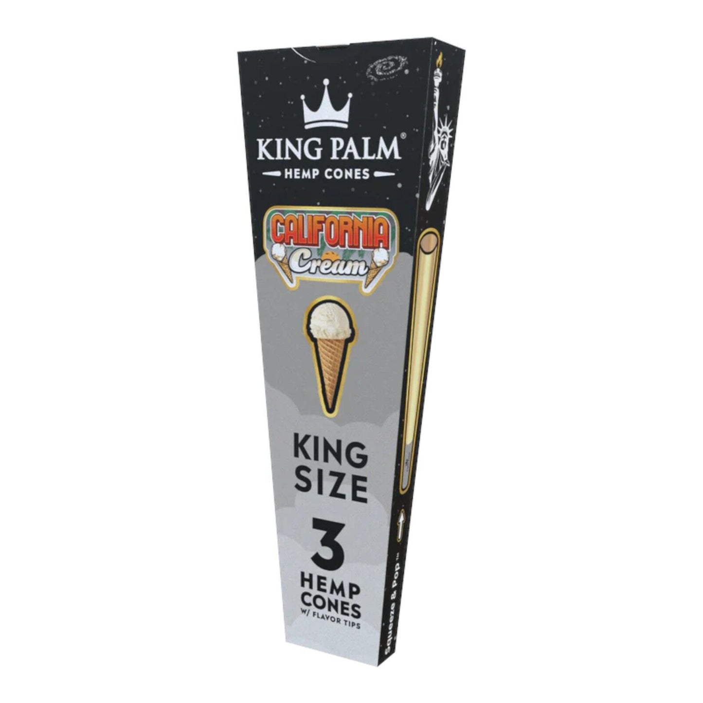 King Palm California Cream King Size Flavoured Cone - 3 Per Pack