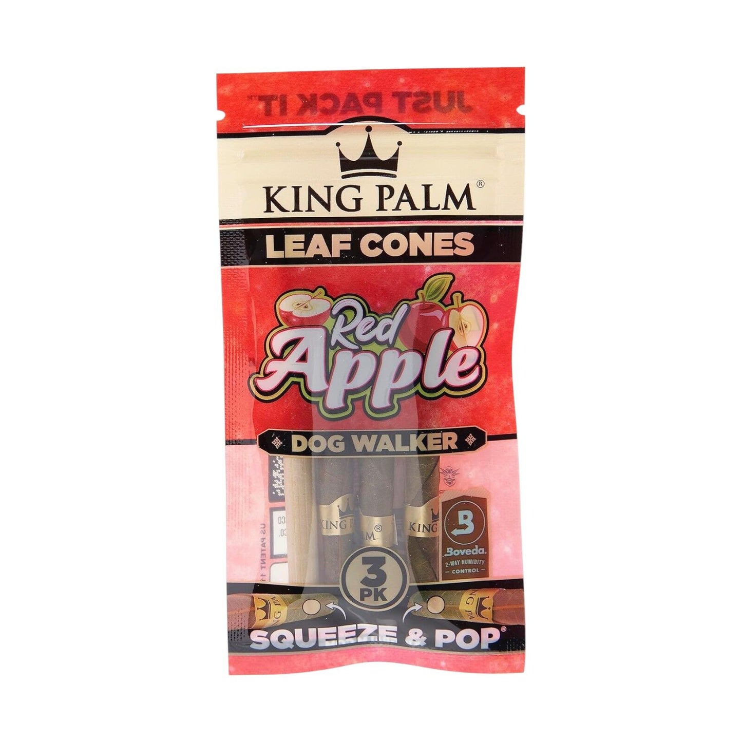 King Palm Red Apple Flavoured Roll - 3 Per Pack