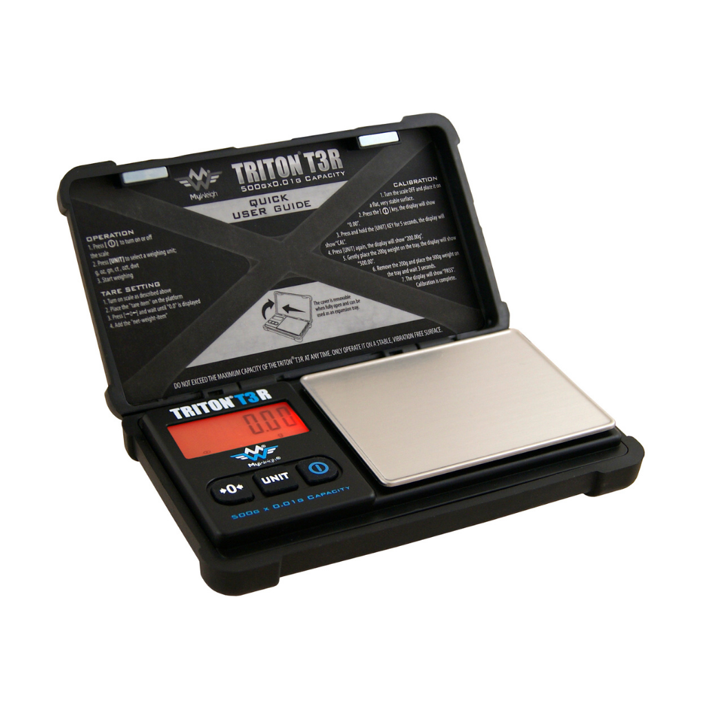 Triton T3R Rechargeable Scale 500g x 0.01g with Glass Weighing Tray