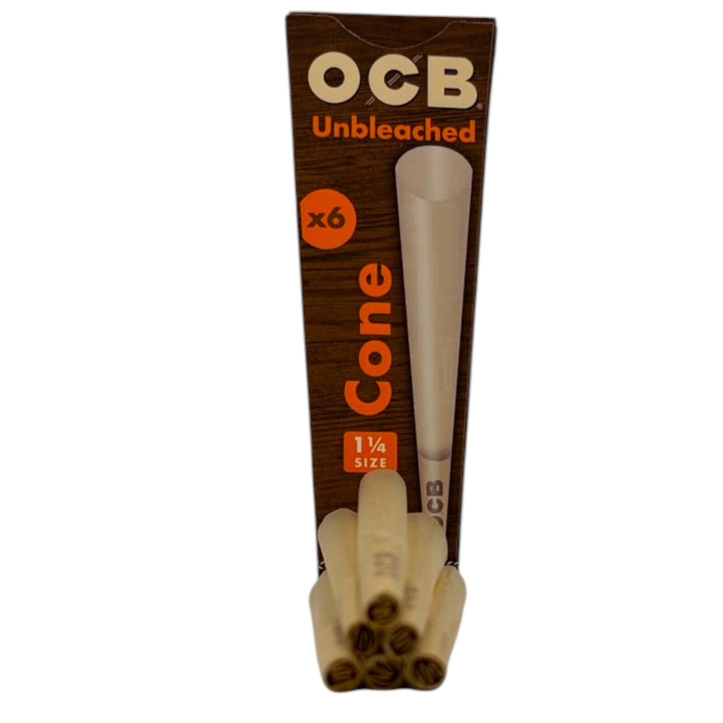 OCB 6 Pack Unbleached Pre Rolled 1 1/4 Cones