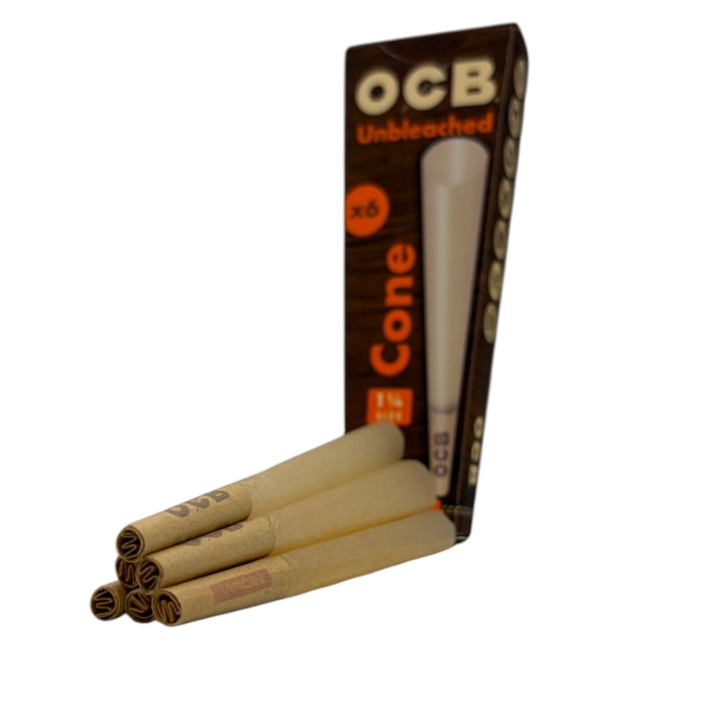 OCB 6 Pack Unbleached Pre Rolled 1 1/4 Cones