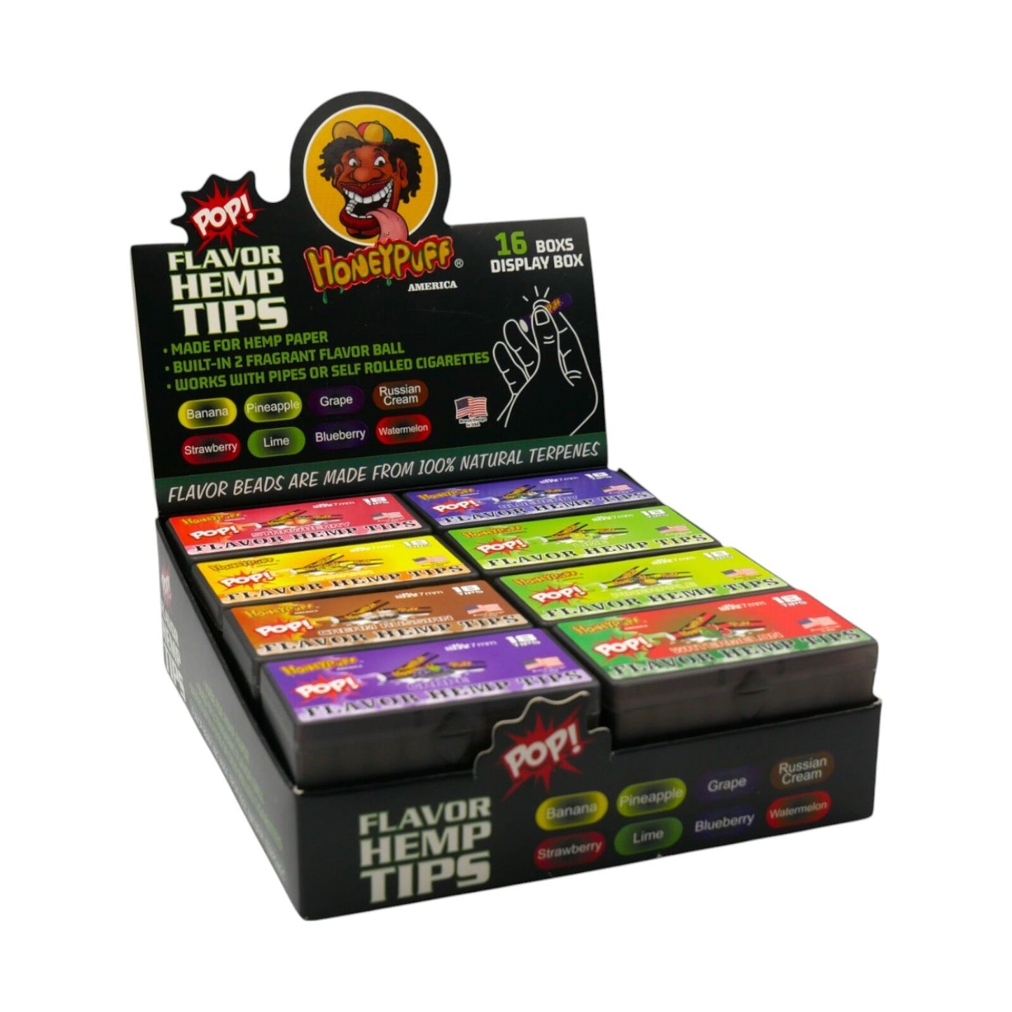 Box of 16 Honeypuff Flavoured Hemp Filter Tips