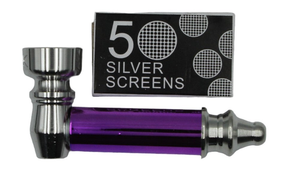 Metal Smoking Pipe Washable Solid - Assorted