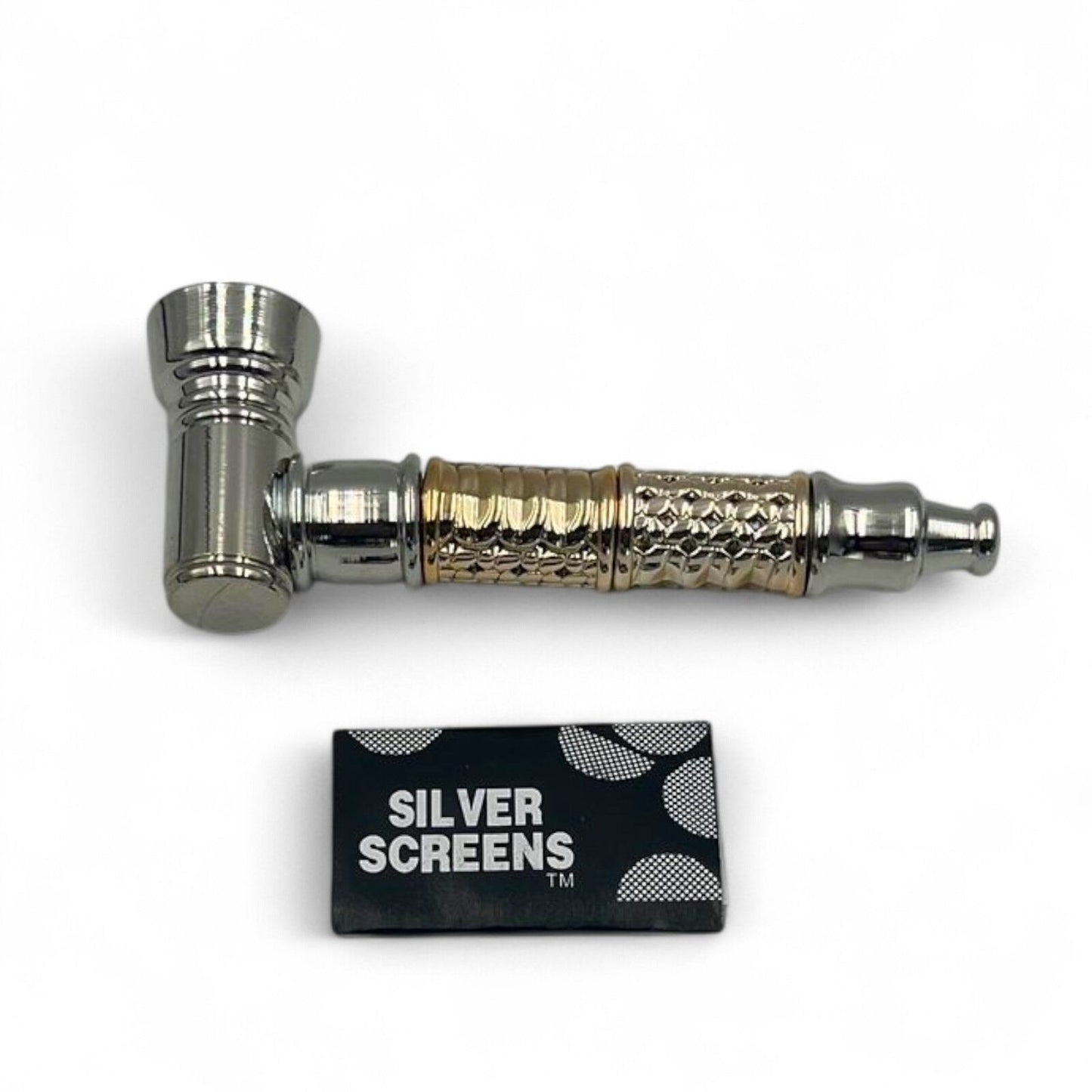 Gold Metal Smoking Pipe Washable Solid