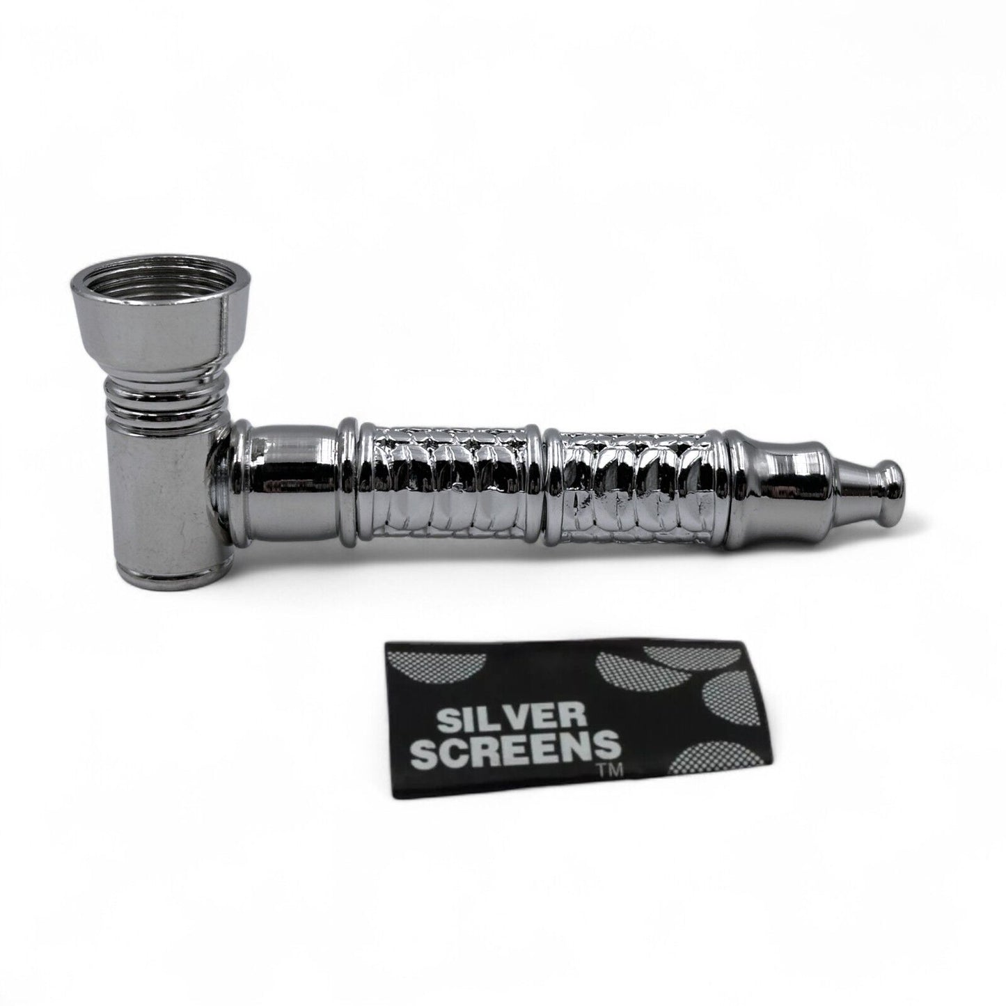 Pack of Silver and Gold Metal Smoking Pipes Washable Solid