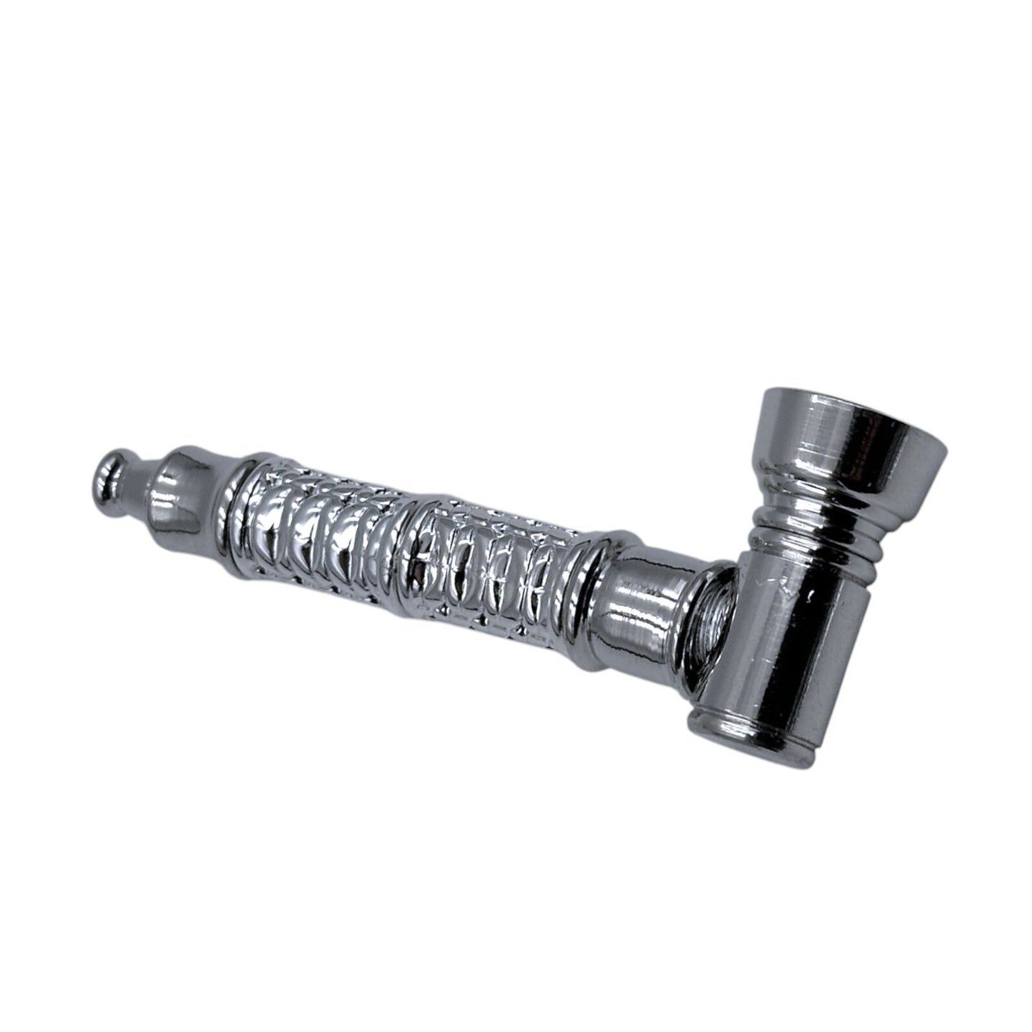 Silver Metal Smoking Pipe Washable Solid