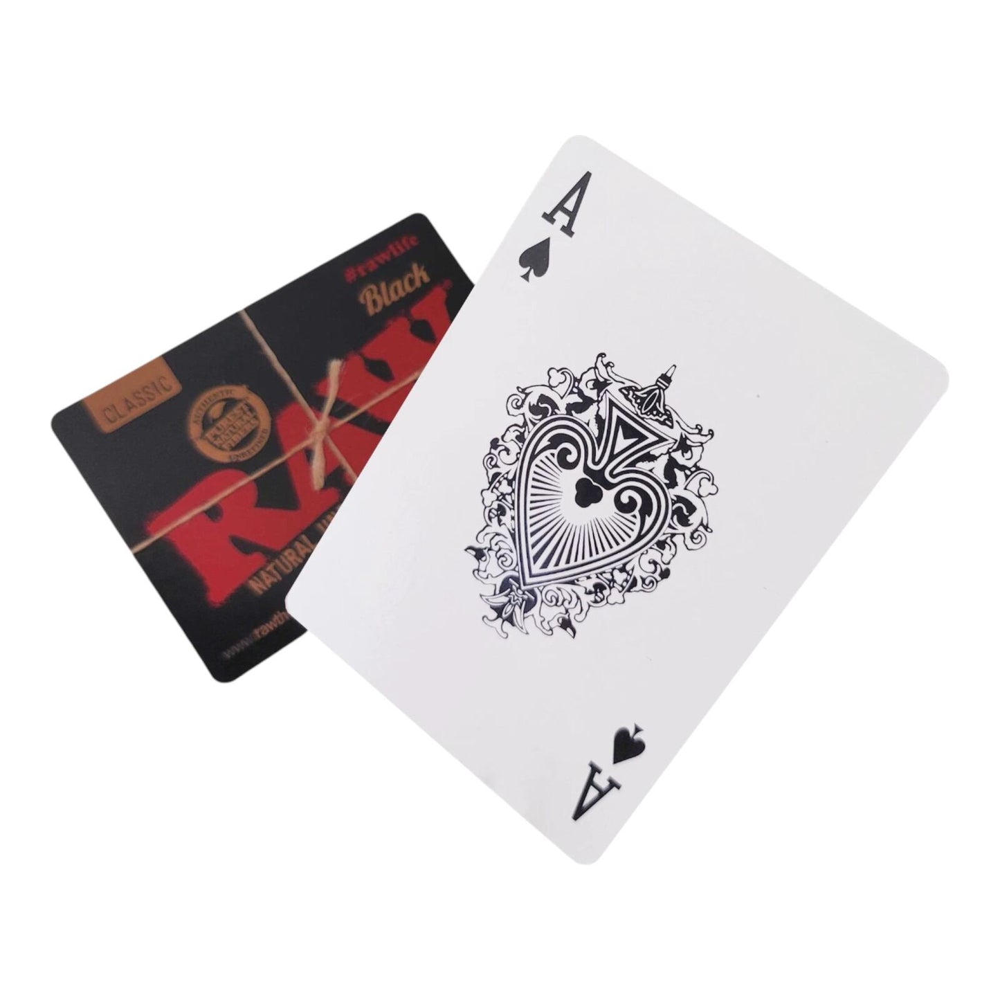 Raw Playing RAW Playing Cards Black Edition Standard 52 Card Deck Collectible Poker Game
