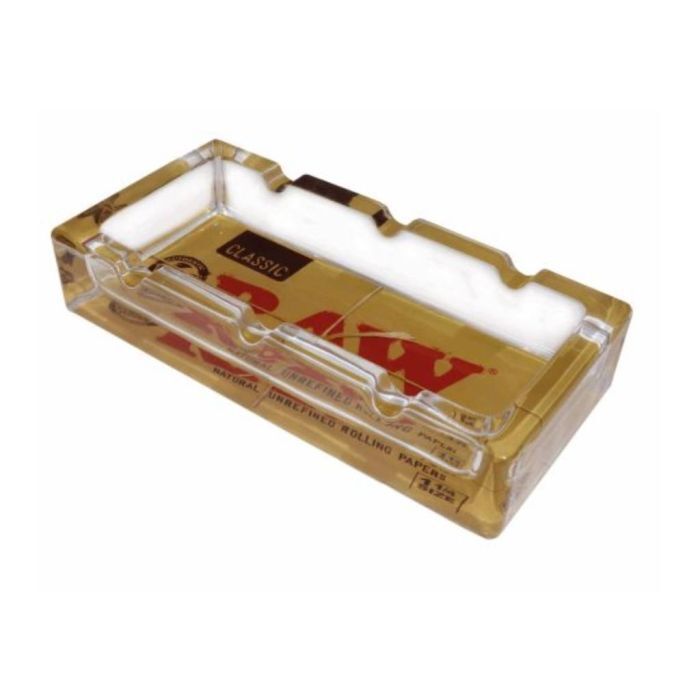 RAW Classic Pack Thick Glass Rectangular Ashtray