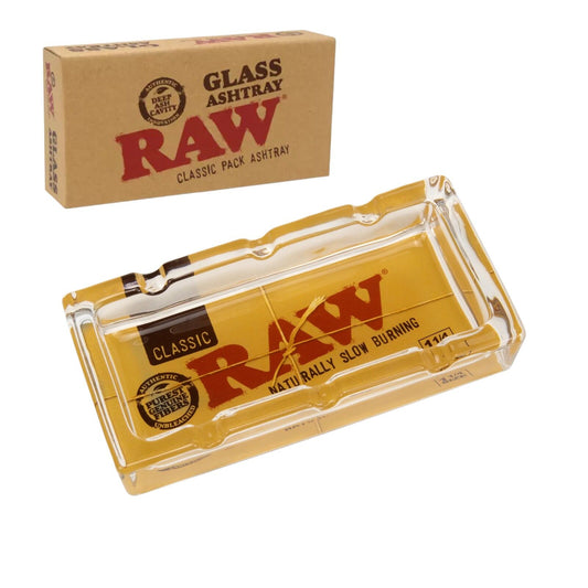 RAW Classic Pack Thick Glass Rectangular Ashtray
