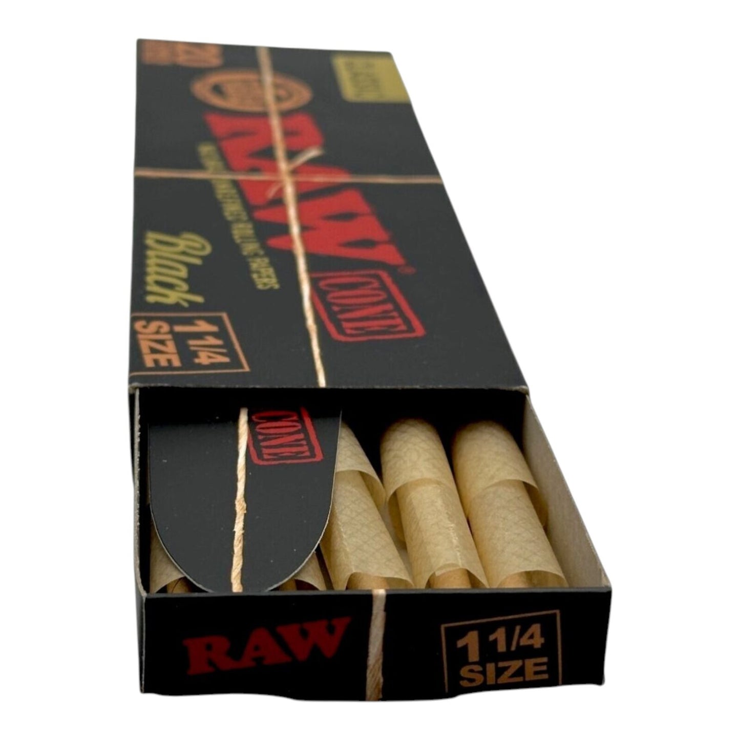 2 x Raw 1 1/4 Size Cones Pre Rolled Ultra Fine Natural 20 Pack + Cone Loader
