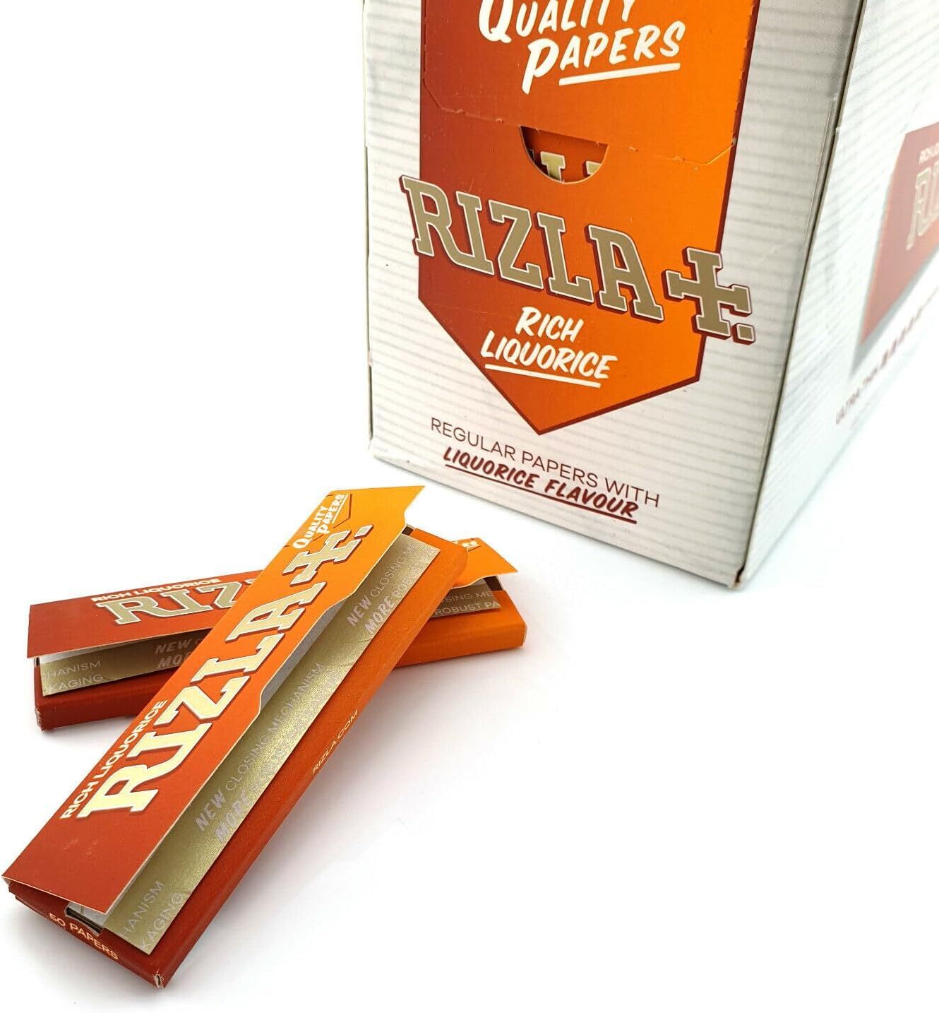 Rizla Liquorice Regular Rolling Papers Box 100 Booklets 50 Leaves Per Pack