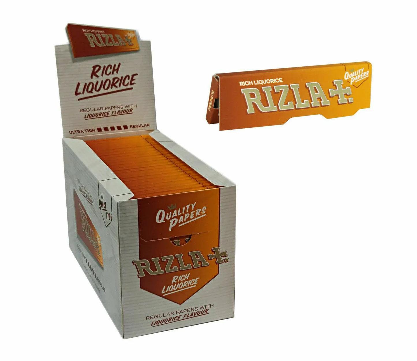 Rizla Liquorice Regular Rolling Papers Box 100 Booklets 50 Leaves Per Pack