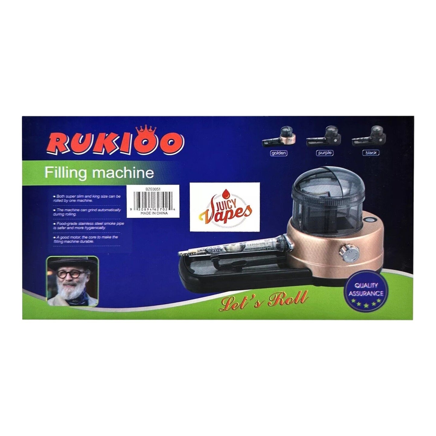 Electric Cigarette Tube Injector Rolling Machine Kit 6.5mm & 5.5mm Auto Fill